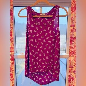 Pleione Vespa Scooter Tank Top Blouse